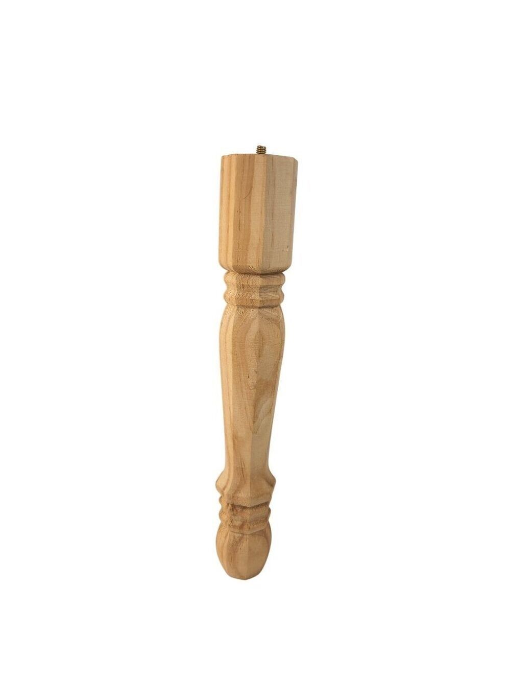 Turned  Wood Table Leg Replacement Spindle 14" Height Unfinished Natural Finish
